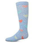 Memoi Multi Graffiti Heart Knee- MKF 7167