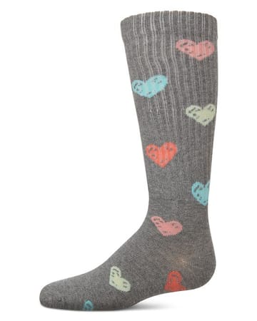 Memoi Multi Graffiti Heart Knee- MKF 7167