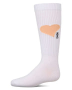 Memoi Single Heart Logo Knee High- MKF 7168