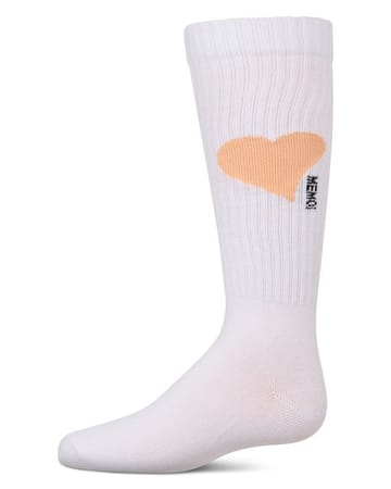 Memoi Single Heart Logo Knee High- MKF 7168