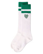 Memoi Checkered Heart Knee- MKF 7176- Teen Sizes