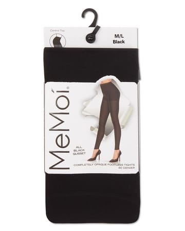 Memoi Completely Opaque Control Top Footless Tights MO-343