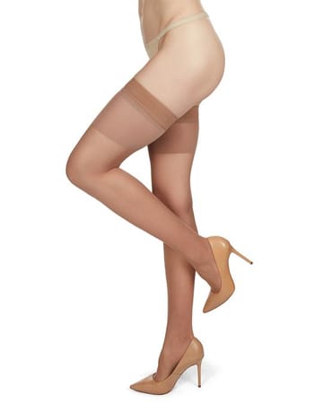 Memoi Crystal Sheer Thigh High 15 Denier- MS-744