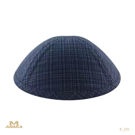 Navy Plaid Kippa