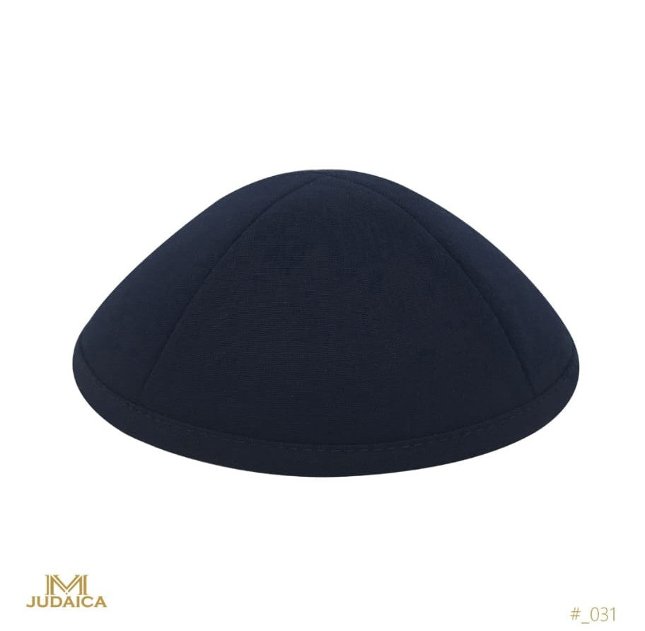 Navy Fine Cotton Kippa for Boys and Men- 031