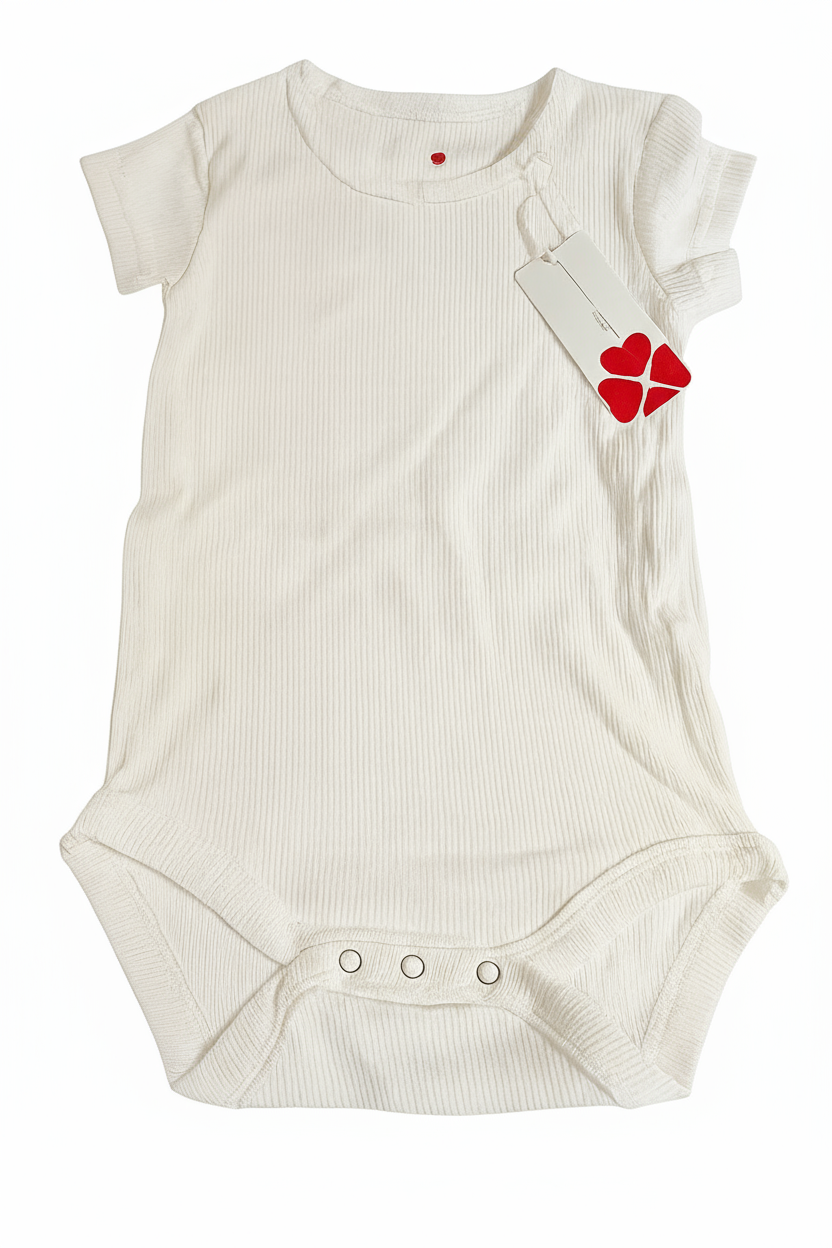 Harti Ribbed Short Sleeve Baby Onesie