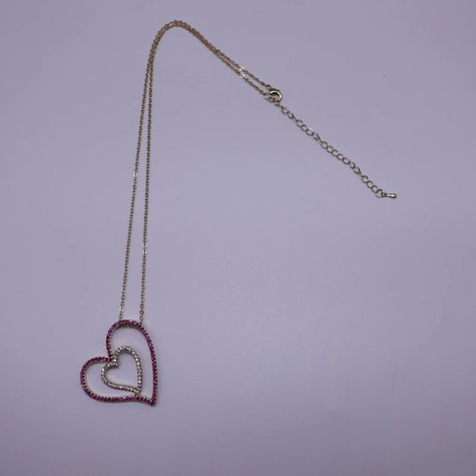 Double Heart Pendant Necklace