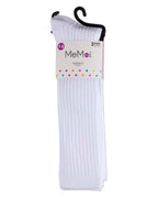 Memoi Girls Ribbed 3 Pair Pack Camp Knee Socks- PROMO 712