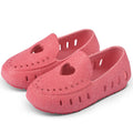 Slingers Adventure Slip Ons Denim Pink Perforated Hearts