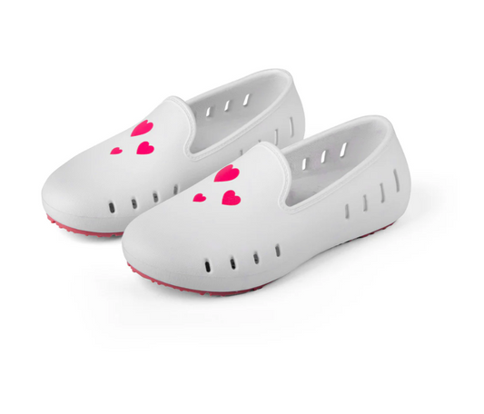 Slingers Cruise Loafer Girls- White Hearts
