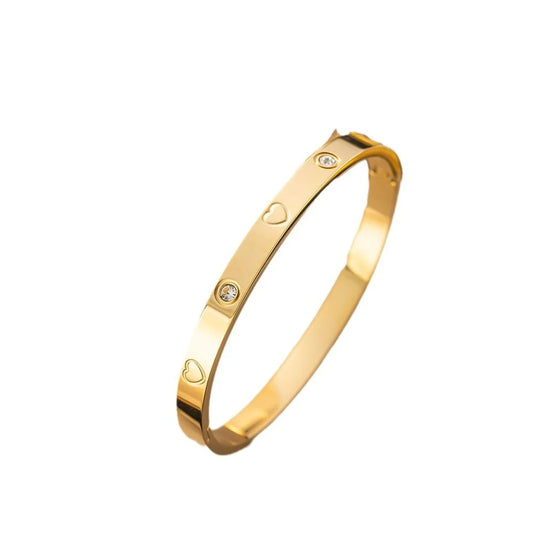 Hearts of Gold Teen Bangle