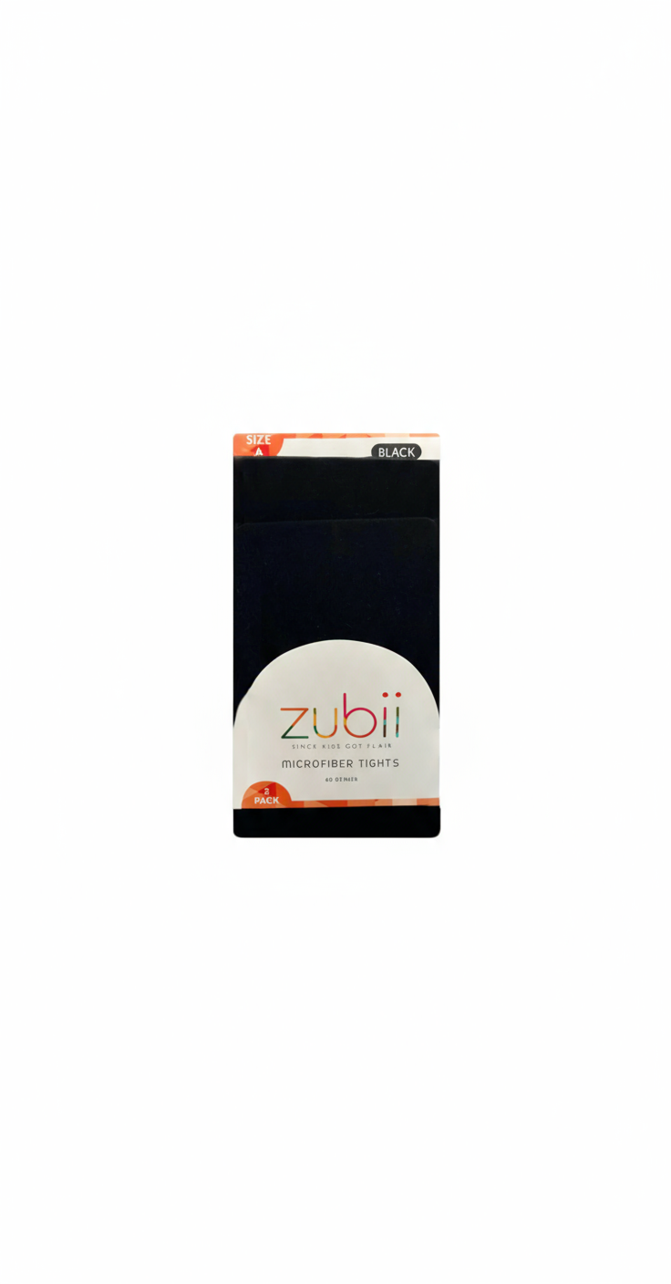 Zubii 2 Pack Microfiber Tights Black