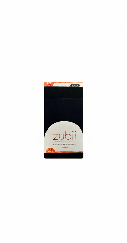 Zubii 2 Pack Microfiber Tights Black