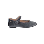 Fintoes Girls Velvet Mary Janes- Charcoal