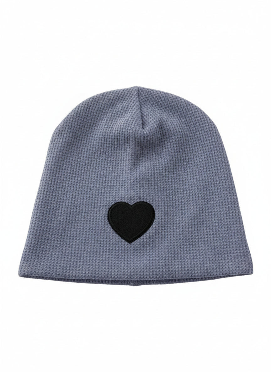 Heart Ladies Waffle Beanie- with Lining