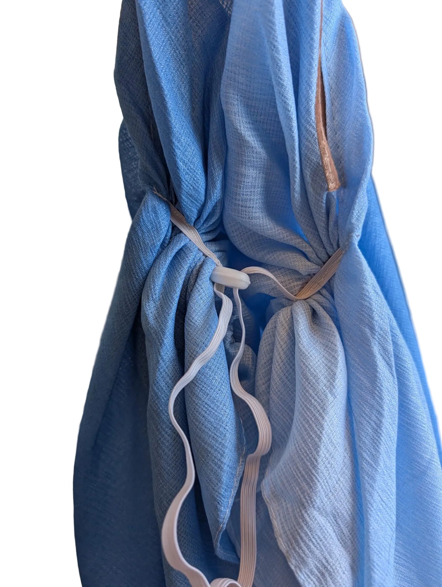 Winter Shimmer Pre Tied Tichel- Blue