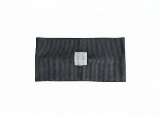 The Patch Ribbed Stretch Band- Black Plaid