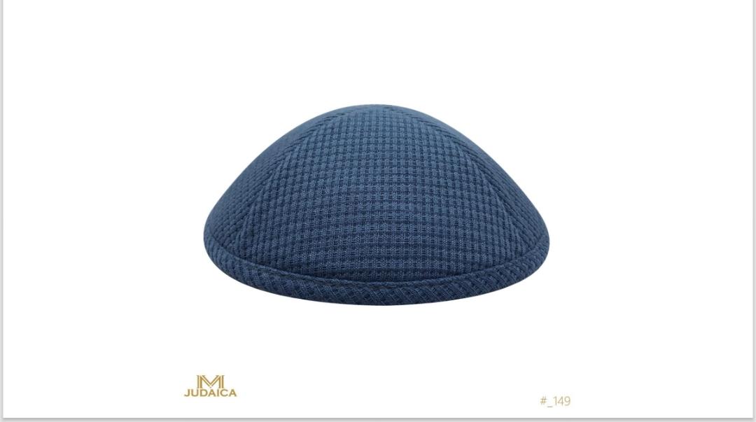 MJudaica Summer Blue Weave Yarmulka- 149