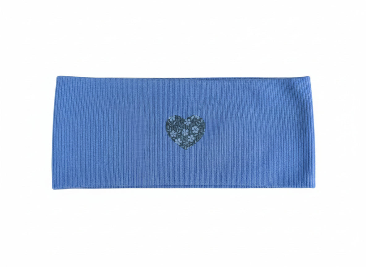 The Patch Ribbed Stretch Band - Blue Flower