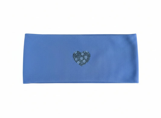 The Patch Ribbed Stretch Band - Blue Flower