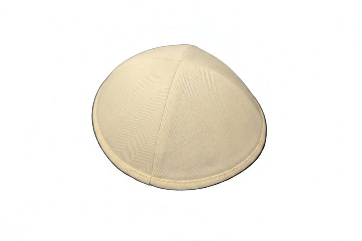 MJudaica Butter Yellow Chevron Yarmulka- 376