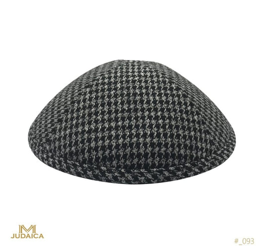 Woven Grey Houndstooth Kippa
