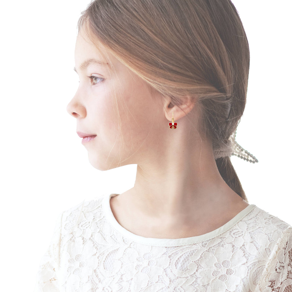 Hypoallergenic Bow Leverback Earrings