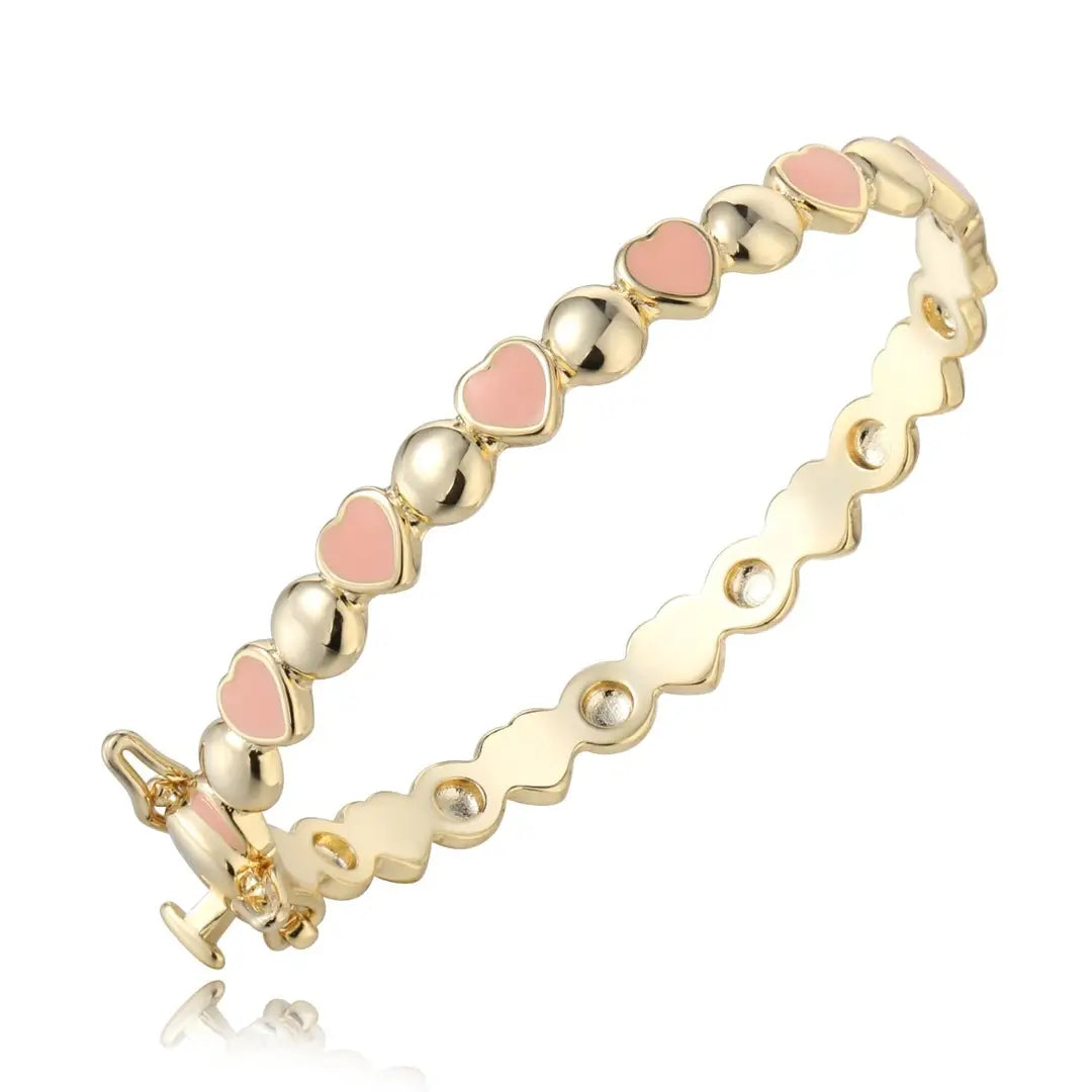 Little Girls Enamel Heart Bangle