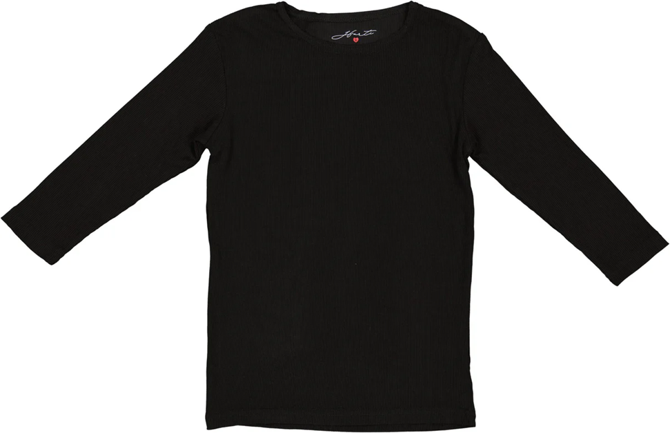 Harti Ribbed 3/4 Sleeve Shell