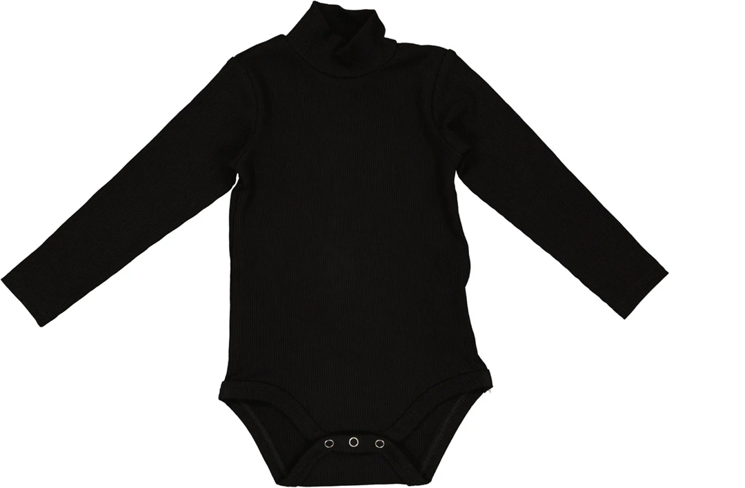Harti Baby Bodysuit Ribbed Mockneck Long Sleeve