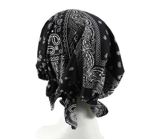 Jersey Short Tail Exercise Bandana - Black Bandana