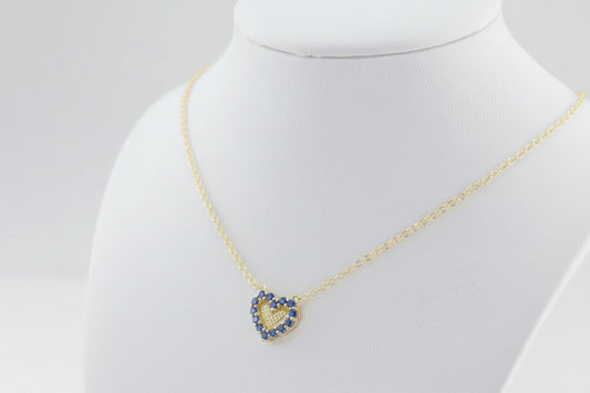Mini Simple Heart Pavé Necklace
