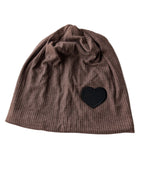 Heart Ladies Ribbed Beanie - With Lining