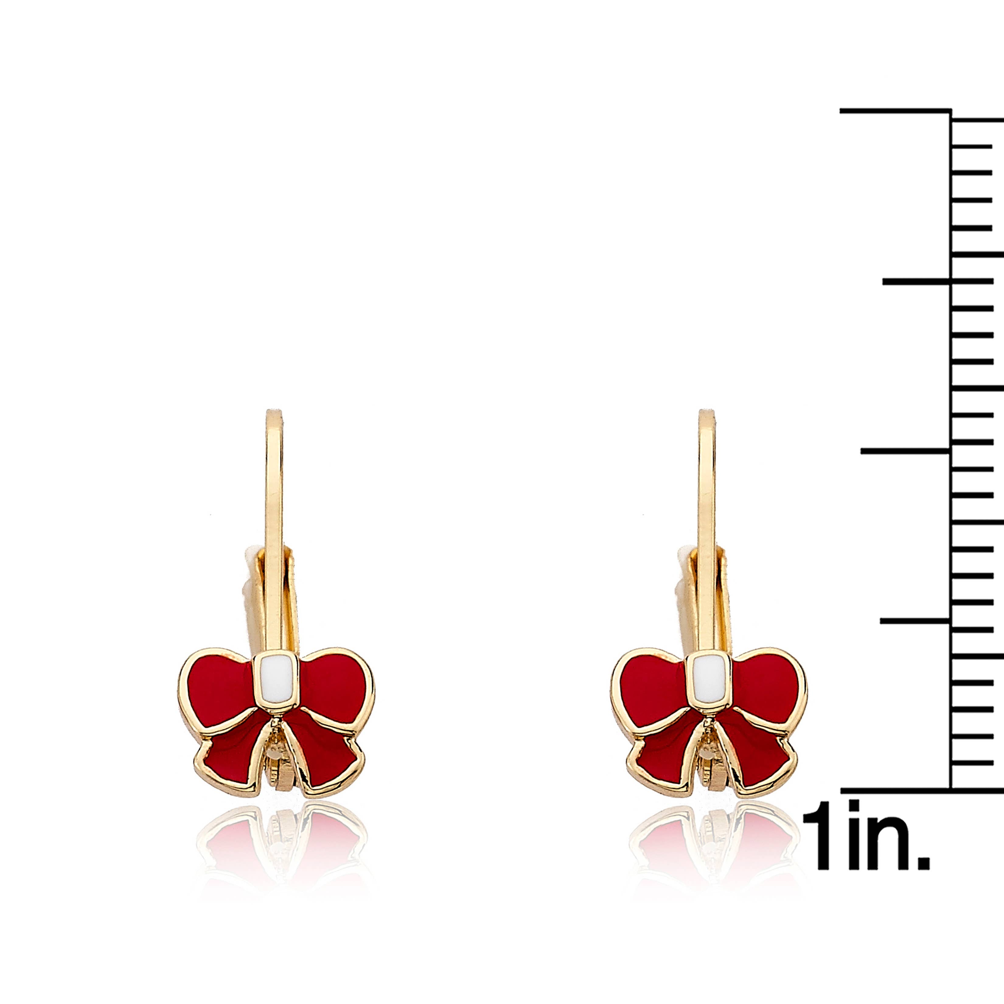 Hypoallergenic Bow Leverback Earrings