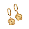Stainless Steel Clover Drop Earrings