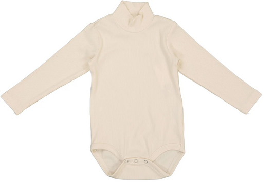 Harti Baby Bodysuit Ribbed Mockneck Long Sleeve