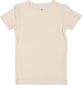 Harti Ribbed Short Sleeve Shell Cream
