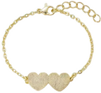 Baby Girls Double Heart Link Bracelet
