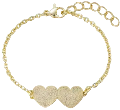 Baby Girls Double Heart Link Bracelet