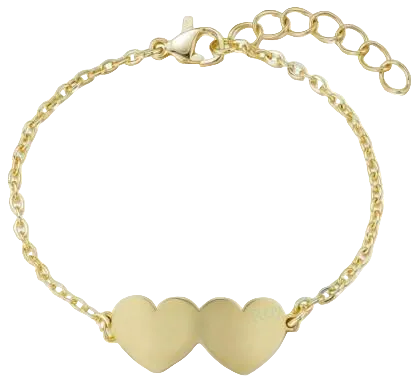 Baby Girls Double Heart Link Bracelet