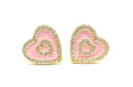 My Little Jewel Enamel Double Heart CZ Border