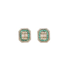 Crystal Stone Stud Earrings