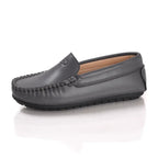 En Pointe Kids Leather Slip on Loafer- Grey- 23, 32 & 33 Only