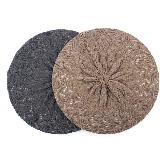 Lightweight Crochet Knitted Beret