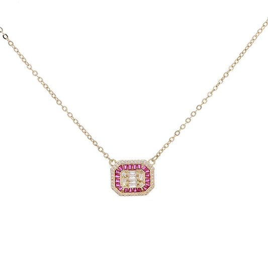Pink Crystal Ladies Necklace