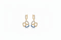 Ladies Pave Infinity Three Prong Earrings