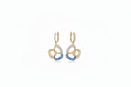 Ladies Pave Infinity Three Prong Earrings