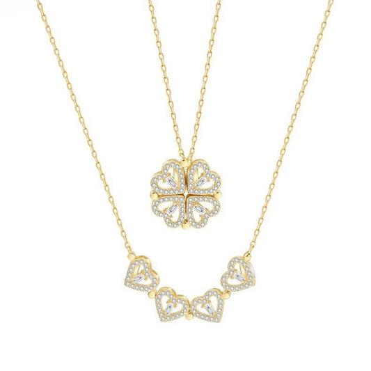 Ladies Clover Pendant Necklace