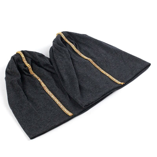 Soft Rhinestone Line Beanie
