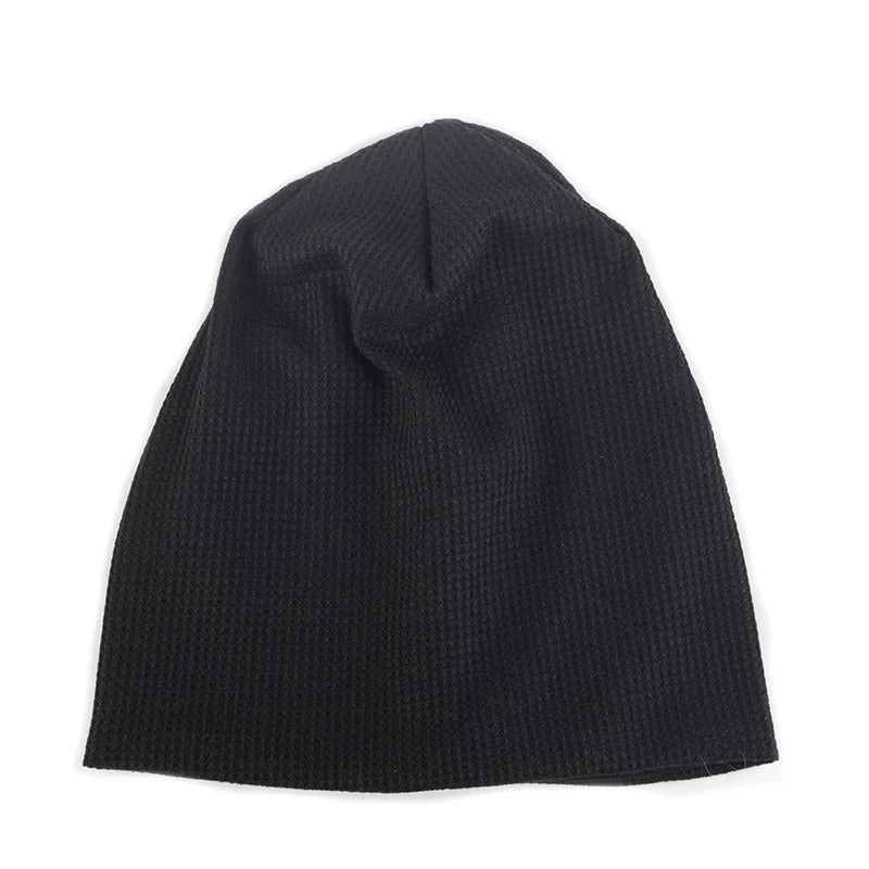 Waffle Knit Lined Beanie